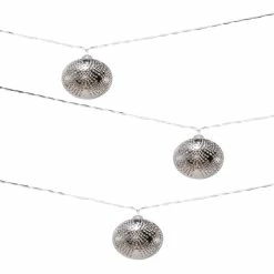 Cheapest 🥰 World Market Silver Droplet Solar LED 10 Bulb String Lights 🎁