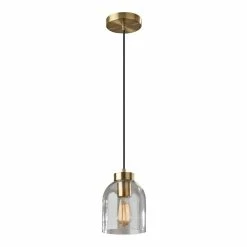 Coupon 👏 World Market Bristol Antique Brass and Glass Pendant Lamp ⭐