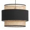 Deals 🌟 World Market Natural Rattan and Black Fabric Pendant Lamp ✨ -Lighting Sales Store unnamed file 101
