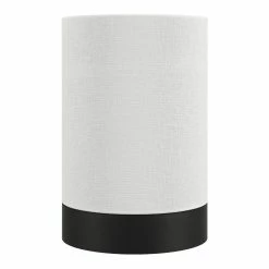 Cheap 🎁 World Market Lina Metal And Linen Cylinder Accent Lamp 🤩