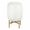Best Pirce 👍 World Market Kari White Glass Cylinder and Brass Accent Lamp 👏