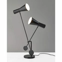 Best reviews of 🎉 World Market Bond Black Metal 2 Light Adjustable Desk Lamp With USB 🎁 -Lighting Sales Store unnamed file 1056