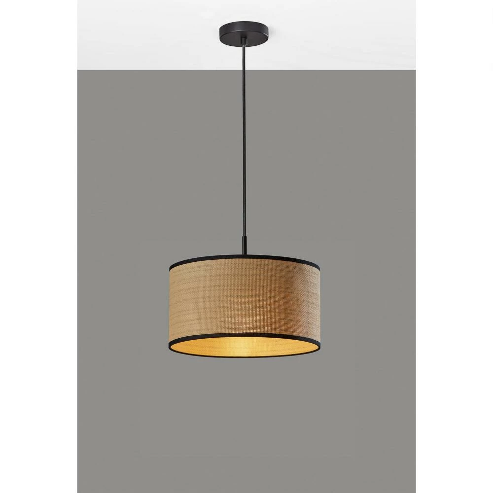 Outlet ๐ World Market Landor Natural And Black Woven Drum Pendant Lamp ๐ 5 Outlet ๐ World Market Landor Natural And Black Woven Drum Pendant Lamp ๐ - Image 3