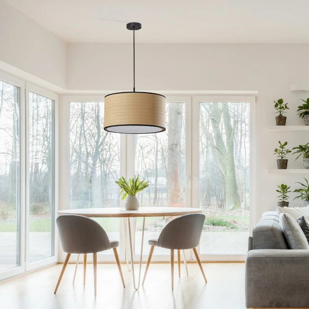 Outlet ๐ World Market Landor Natural And Black Woven Drum Pendant Lamp ๐ 9 Outlet ๐ World Market Landor Natural And Black Woven Drum Pendant Lamp ๐ - Image 7