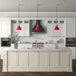 New 🛒 World Market Matt Red Metal Cone Shade Pendant Lamp 🌟 -Lighting Sales Store unnamed file 1096