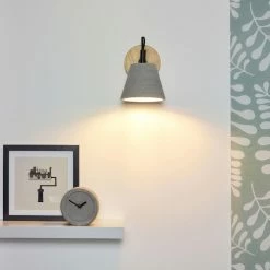Cheap 🥰 World Market Hayes Wood And Concrete Wall Sconce ❤️ -Lighting Sales Store unnamed file 1113