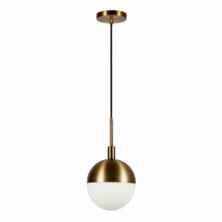 Flash Sale ⭐ World Market Frosted Glass and Brass Orb Pendant Lamp 🥰 -Lighting Sales Store unnamed file 1115