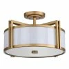 Coupon 🥰 World Market Davis Gold Trim 3 Light Flush Mount Ceiling Light 😉 -Lighting Sales Store unnamed file 1117
