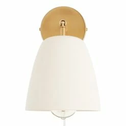 Promo 🤩 World Market Gold Metal and White Ceramic Wall Sconce 👍 -Lighting Sales Store unnamed file 113