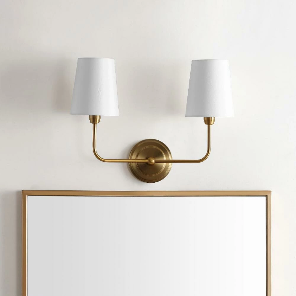 Cheap ⭐ World Market Riley Warm Gold Two Arm Wall Sconce 😍 5 Cheap ⭐ World Market Riley Warm Gold Two Arm Wall Sconce 😍 - Image 3