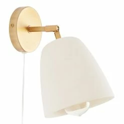 Promo 🤩 World Market Gold Metal and White Ceramic Wall Sconce 👍 -Lighting Sales Store unnamed file 114