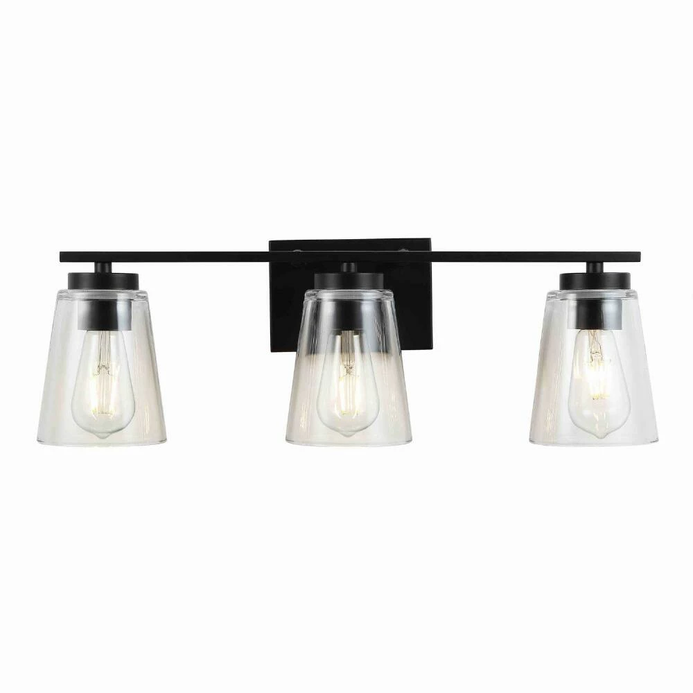 Best Pirce 🎉 World Market Grezler Black And Clear Glass 3 Light Wall Sconce 😍 5 Best Pirce 🎉 World Market Grezler Black And Clear Glass 3 Light Wall Sconce 😍 - Image 3
