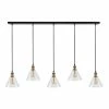 Promo 🔥 World Market Presta Black Metal And Glass 5 Light Pendant Lamp 🎉