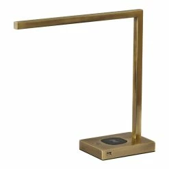Best Sale ✔️ World Market Seward Metal LED Desk Lamp With USB And Charging Pad ❤️