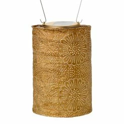 Best Pirce ⭐ World Market Floral Fabric Cylinder Solar LED Lantern 🌟 -Lighting Sales Store unnamed file 1172