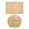 New 🌟 World Market Marta Natural Open Weave Rattan Table Lamp 🥰