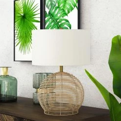 New 🌟 World Market Marta Natural Open Weave Rattan Table Lamp 🥰 -Lighting Sales Store unnamed file 1183