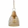 Best Pirce 👏 World Market Glasshouse Carved Glass And Brass Dome Pendant Lamp 🤩