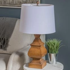 Budget 💯 World Market Catlan Brown Pillar Table Lamp ✨ -Lighting Sales Store unnamed file 1218