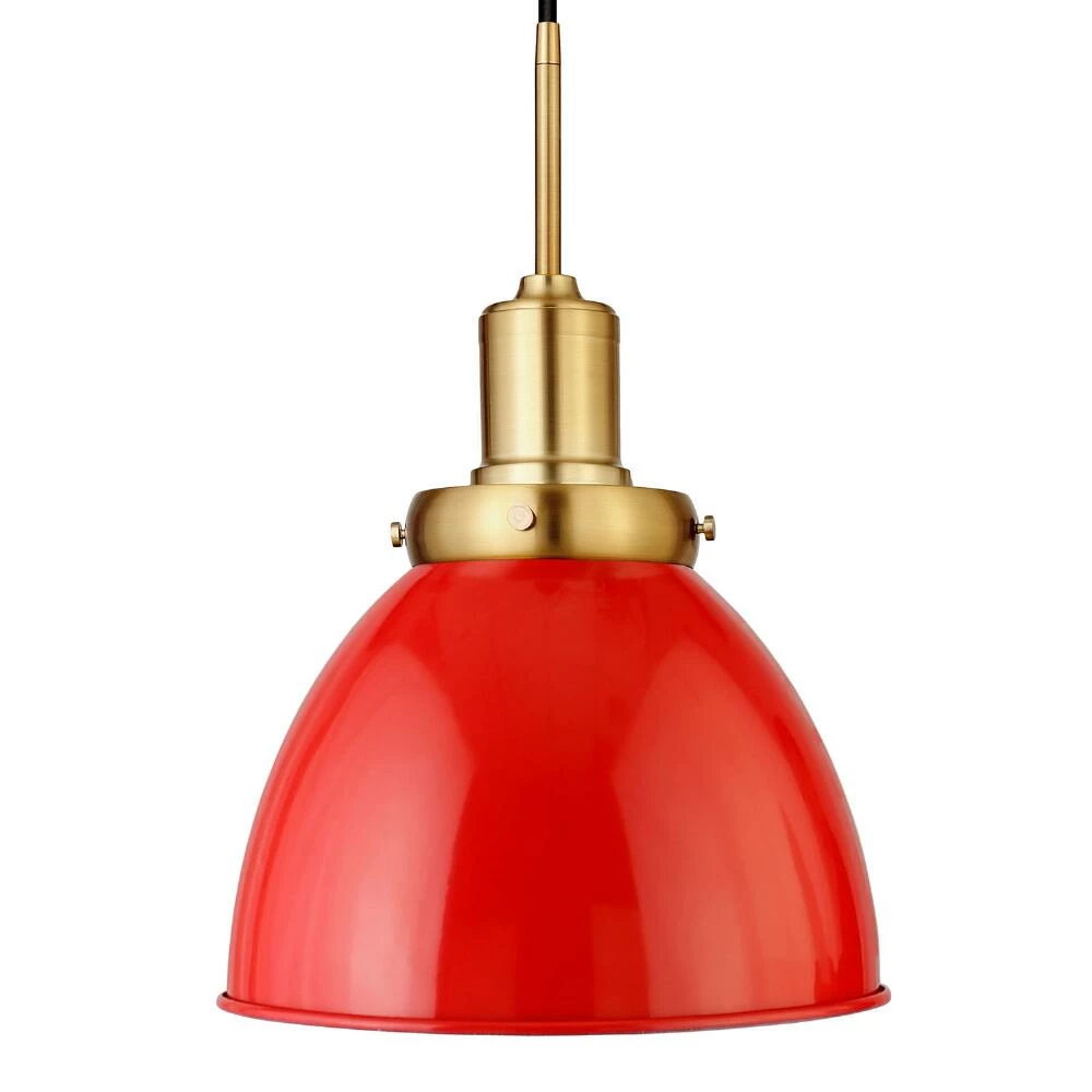 Wholesale ⭐ World Market Iris Red Metal Dome Shade Pendant Lamp ⭐ 4 Wholesale ⭐ World Market Iris Red Metal Dome Shade Pendant Lamp ⭐ - Image 2