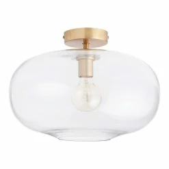 Wholesale 🤩 World Market Glass Orb Semi Flush Mount Ceiling Light ✔️