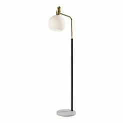 Flash Sale 👍 World Market Dylan Metal And White Marble Adjustable Floor Lamp 🛒