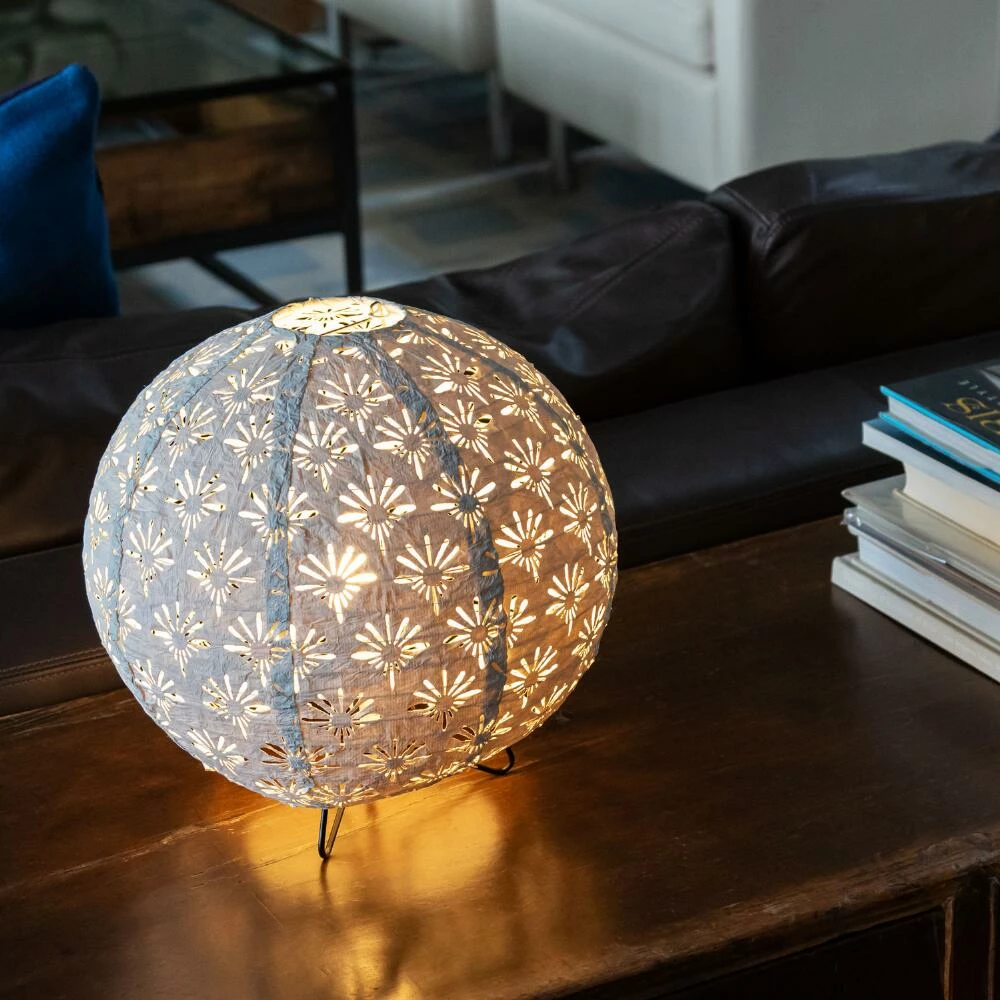 Buy ๐งจ World Market Neysa White Laser Cut Fabric Globe Accent Lamp ๐ฏ 5 Buy ๐งจ World Market Neysa White Laser Cut Fabric Globe Accent Lamp ๐ฏ - Image 3