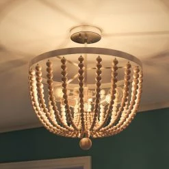 Budget 😀 World Market Madison Wood Bead 3 Light Semi Flush Mount Ceiling Light 🧨 -Lighting Sales Store unnamed file 1327