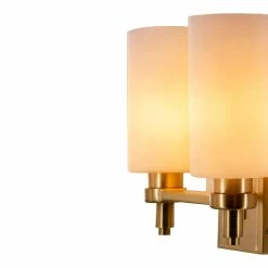 Hot Sale 🧨 World Market Tallulah Brass And Frosted Glass 2 Light Wall Sconce 🛒 -Lighting Sales Store unnamed file 1351