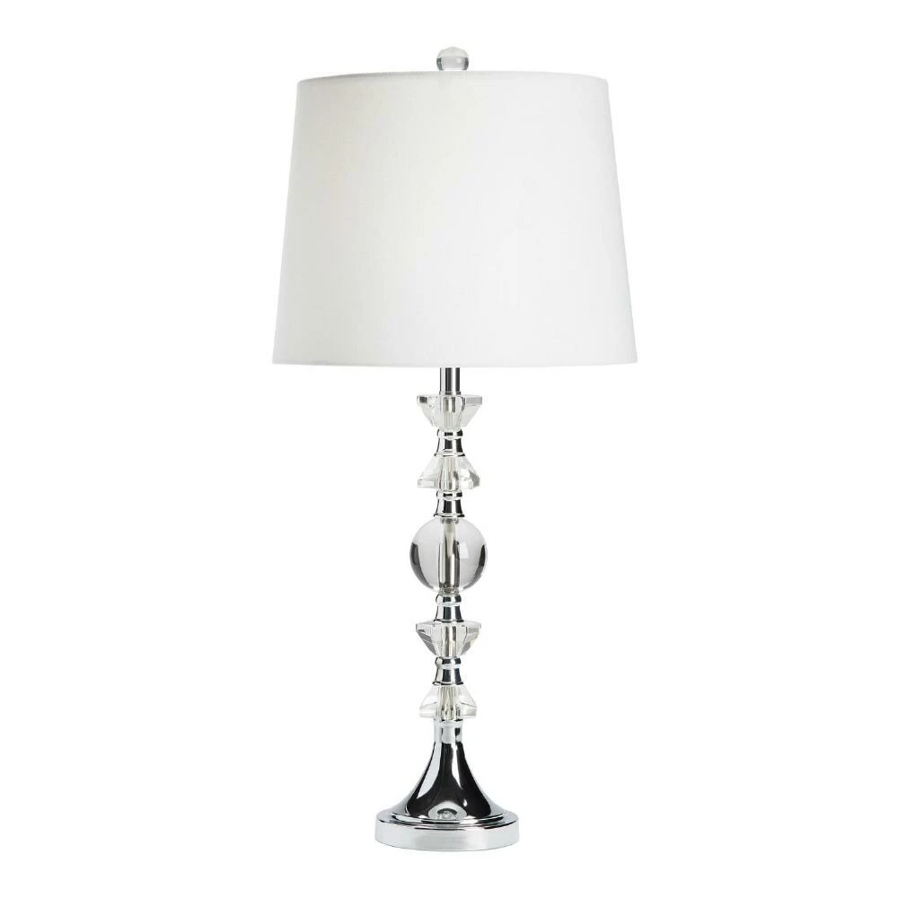 Budget ๐ World Market Emilio Crystal Glass And Chrome Stacked Table Lamp ๐ 3 Budget ๐ World Market Emilio Crystal Glass And Chrome Stacked Table Lamp ๐