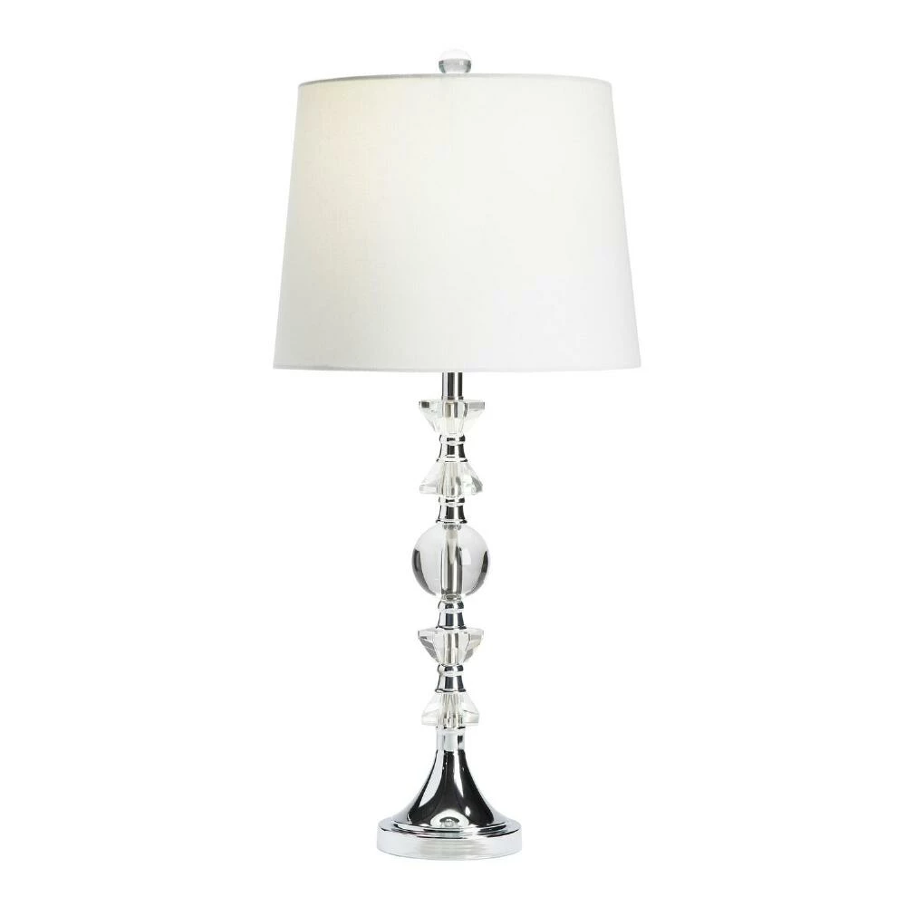 Budget ๐ World Market Emilio Crystal Glass And Chrome Stacked Table Lamp ๐ 4 Budget ๐ World Market Emilio Crystal Glass And Chrome Stacked Table Lamp ๐ - Image 2