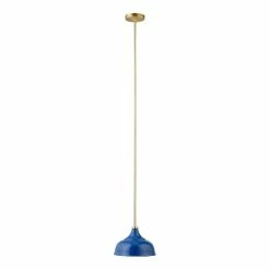 Flash Sale 🎁 World Market Lucy Blue Metal Dome Shade Pendant Lamp ❤️ -Lighting Sales Store unnamed file 1375