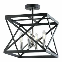 Best deal 💯 World Market Matias Black And Nickel Flush Mount Ceiling Light 🎉 -Lighting Sales Store unnamed file 1378