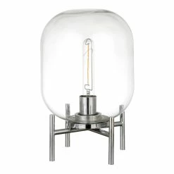 Outlet 🎉 World Market Kari Clear Glass Cylinder and Metal Accent Lamp ⌛ -Lighting Sales Store unnamed file 1399