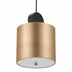 Best Pirce 🔥 World Market Jackson Gold and Black Metal Drum Pendant Lamp 🧨