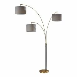 Deals 👍 World Market Bergen Black Metal 3 Light Adjustable Arc Floor Lamp ⌛