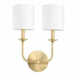 Best deal ⌛ World Market Ferrara Gold 2 Light Wall Sconce ✨