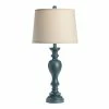 Best Sale ⭐ World Market Milton Distressed Turquoise Turned Table Lamp 🧨