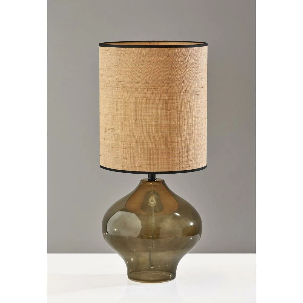 New 👏 World Market Eden Natural Rattan and Green Glass Table Lamp 🤩 5 New 👏 World Market Eden Natural Rattan and Green Glass Table Lamp 🤩 - Image 3