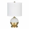 Best Sale ❤️ World Market Askew White Frosted Glass And Gold Metal Globe Table Lamp 💯