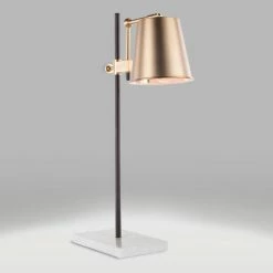 Best reviews of ๐ World Market Brass and White Marble Adjustable Dominic Table Lamp โ