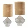 Best deal 🛒 World Market Eden Natural Rattan and Clear Glass Table Lamp 🔔