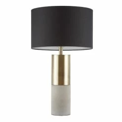Best Pirce ๐ฅฐ World Market Ron Gold Metal And Concrete Table Lamp ๐