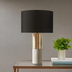 Best Pirce 🥰 World Market Ron Gold Metal And Concrete Table Lamp 🛒 -Lighting Sales Store unnamed file 1556