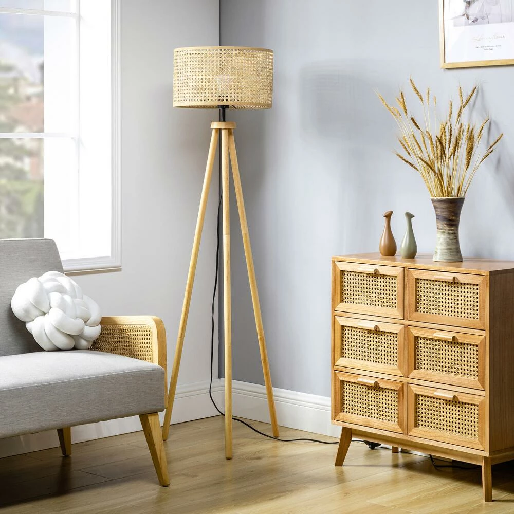 Top 10 ❤️ World Market Lewis Natural Rattan and Wood Tripod Floor Lamp 🥰 4 Top 10 ❤️ World Market Lewis Natural Rattan and Wood Tripod Floor Lamp 🥰 - Image 2