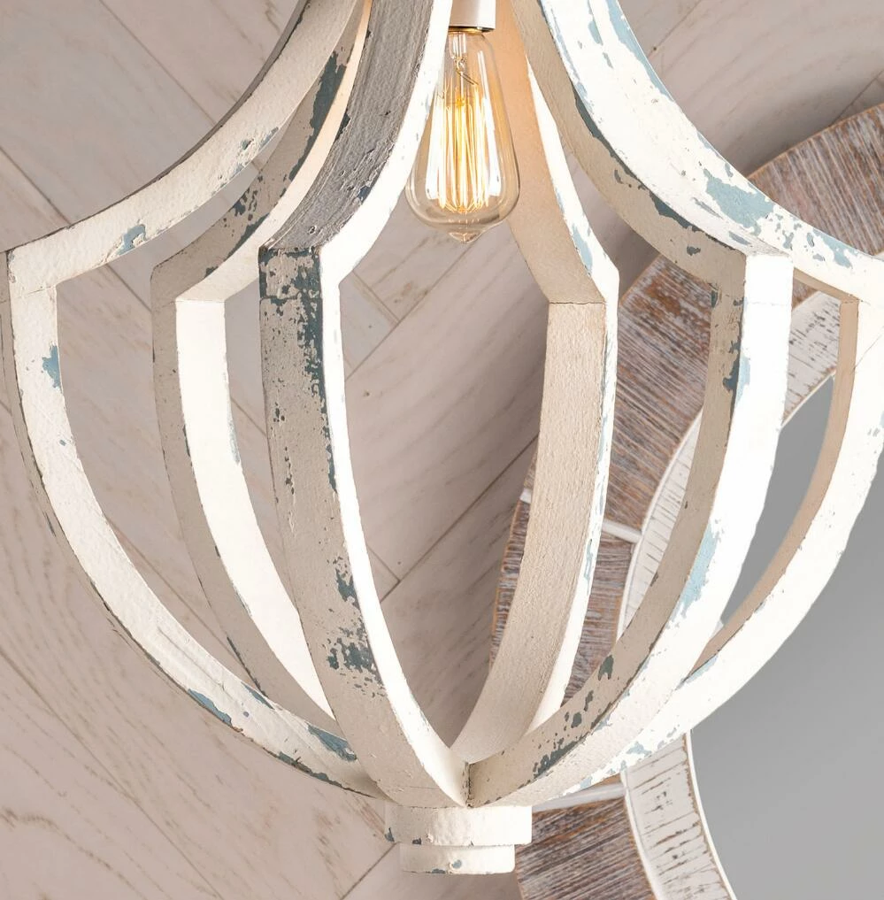Best deal โญ World Market Shelby Distressed White Wood Teardrop Pendant Lamp ๐งจ 5 Best deal โญ World Market Shelby Distressed White Wood Teardrop Pendant Lamp ๐งจ - Image 3