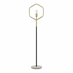 Flash Sale ✨ World Market Mave Gold And Black Metal And Marble Floor Lamp 👏