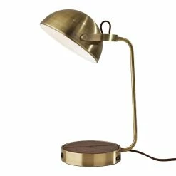 Budget 🧨 World Market Belmont Metal Desk Lamp with USB and Charging Pad ⌛