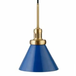 Best Pirce 🥰 World Market Matt Blue Metal Cone Shade Pendant Lamp 🌟 -Lighting Sales Store unnamed file 1625