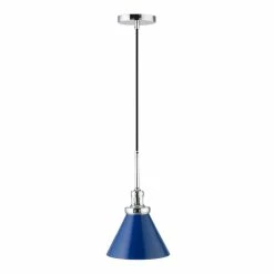Best Pirce 🥰 World Market Matt Blue Metal Cone Shade Pendant Lamp 🌟 -Lighting Sales Store unnamed file 1628